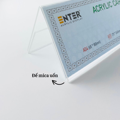 Biển chức danh, Bảng tên để bàn, Kệ mica chức vụ 2 mặt Enter A04 180x65mm nhỏ (20)