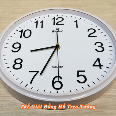 Đồng hồ Treo Tường Cao cấp KIM TRÔI EASTAR Tròn 31cm - Số Nổi 3D - Tặng Pin Maxell - BH 1 Năm