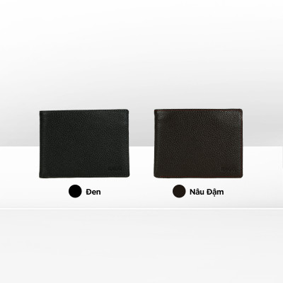 Ví da nam gập đôi phom ngang nhiều ngăn tiện dụng IDIGO MW1-4308