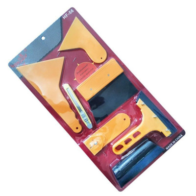 Bộ dụng cụ 7 món dùng dán Tem Decal xe Ô tô Xe Máy - Tặng 1 bộ dán gương hậu