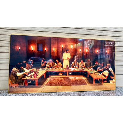 (ẢNH THẬT) Tranh treo tường tráng gương thiên chúa giáo bo viền kèm đinh treo