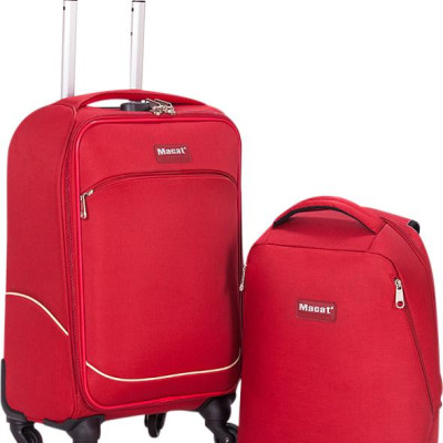 Bộ Vali (56 x 36 cm) Kèm Balo Laptop (42 x 35 cm) Macat AC19T - Đỏ