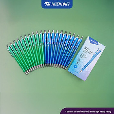 Combo 5/10/20 Bút Gel Thiên Long GEL-B011 ngòi 0,5mm mực xanh đỏ đen kiểu dáng đơn giản có đệm mềm giúp cầm tay êm