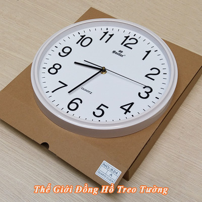 Đồng hồ Treo Tường Cao cấp KIM TRÔI EASTAR Tròn 31cm - Số Nổi 3D - Tặng Pin Maxell - BH 1 Năm