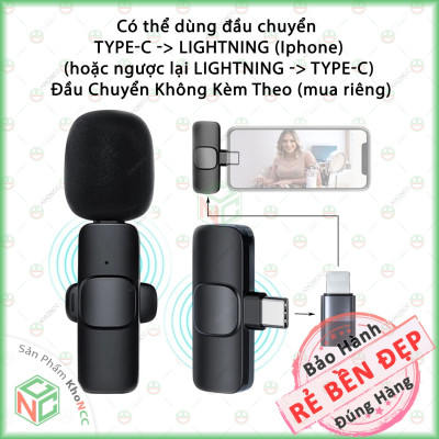 (Chuyên Nghiệp) 02 Micro Thu Âm Gắn Cổ Áo KhoNCC Hàng Chính Hãng Giúp Âm Thanh Sắc Nét - Lọc Nhiễu - Phục Vụ Bán Hàng - Đào Tạo LiveStream - Hát Karaoke Trực Tuyến - KLM-2MicK9Pro 