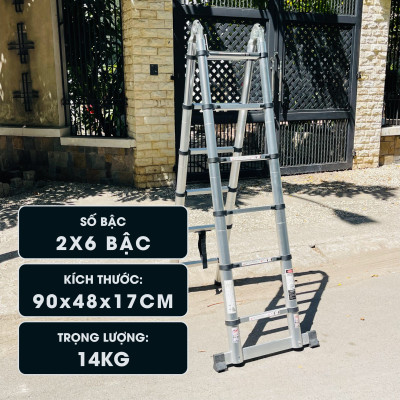 Thang nhôm rút đôi DIY TL-AI-38 hàng chính hãng - Tiêu chuẩn EN131