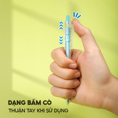 Hộp 10 Bút Gel Xóa Được 0.5 mm - Mazzic Thiên Long GELE-007 - Mực Xanh