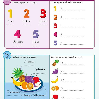 French For Everyone Junior 5 Words A Day: Learn And Practise 1,000 French Words