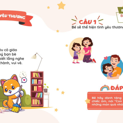 Sách - Kỹ Năng Sống Dành Cho Trẻ Mầm Non - Dạy Bé Bài Học Đạo Đức Và Cảm Xúc - Con Biết Yêu Thương Mọi Người