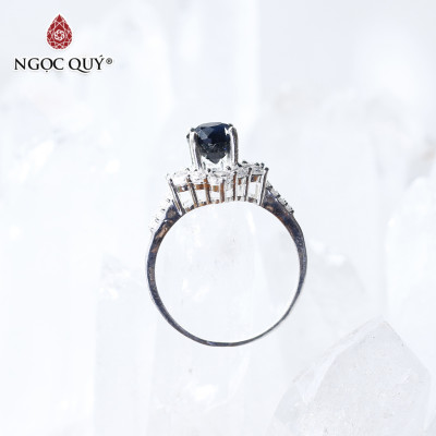  Nhẫn bạc nữ đá Sapphire mệnh thủy, mộc - Ngọc Quý Gemstones