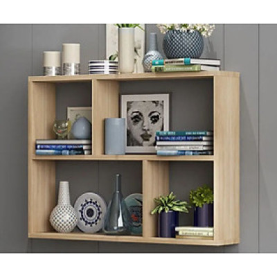 Kệ Sách Treo Tường Chữ Nhật Kết Cấu Giấu Chân Juno Sofa CTKT07-80 KT 80 x 65 x 15cm