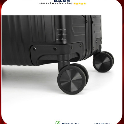Vali hợp kim nhôm cao cấp Macsim MSLV1803 cỡ 24 inches màu đen hàng loại 1