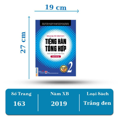 Sách - Tiếng Hàn Tổng Hợp Dành Cho Người Việt Nam Sơ Cấp 2 - Sách Bài Học + Bài Tập - Bản Đen Trắng - MCBooks