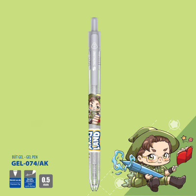 Bút Gel 0.5 mm - Nhân Vật Akooland Tahi - Thiên Long - GEL-074/AK - Mực Đen