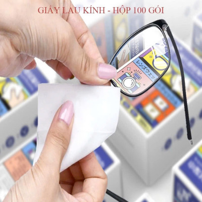 Combo 200 Khăn Lau Mắt Kính Nano Chống Mờ Sương Công Nghệ Nhật Bản Mẫu Mới - Hàng Chính Hãng 