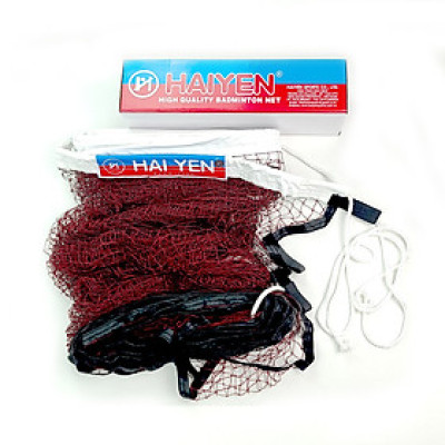 Lưới cầu lông thi đấu kích thước 670x76 lưới màu đỏ đô viền trắng