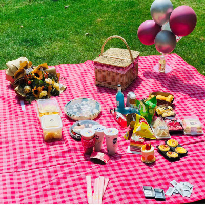 Thảm du lịch gấp gọn  , bạt cắm trại chống nước ,họa tiết caro  cao cấp có thể trải  làm thảm chơi cho bé rất sạch sẽ nhỏ gọn  dễ mang theo mọi nơi 