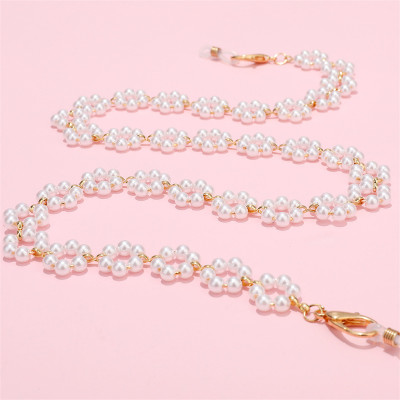 Dây đeo gọng kính phụ kiện kính cho team 4 mắt chuỗi dây hoa ngọc trai nhỏ xinh đeo mắt kiếng cá tính nổi bật