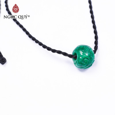 Mặt dây chuyền lu thống hoa văn đá cẩm thạch 12.5x15.3mm - Ngọc Quý Gemstones