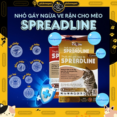 Nhỏ gáy SPREADLINE ngừa ve rận, bọ chét cho cho Mèo Vemedim