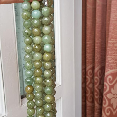 Vòng Chuỗi đeo Cổ Đá cẩm thạch tự nhiên hạt to size 9mm Màu xanh ngọc dầu bóng mượt đẹp nữ đeo cổ nhẹ nhàng mát của đá tự nhiên tâm bình yên Món quà tặng Mẹ và người thân và cho chính bản thân mình ý nghĩa ạ