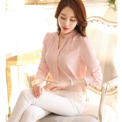 Áo sơ mi trắng, áo sơ mi công sở phong cách Hàn Quốc thiết kế tao nhã, trẻ trung, nữ tính HB08