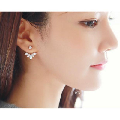 Bông tai bạc thời trang cao cấp chất liệu bằng bạc Ý SA012c - Bạc trang sức PKG