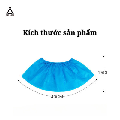 Bọc giày dép dùng một lần, làm từ vải không dệt chống mài mòn, chống bụi, bền, chống trượt 100 cái