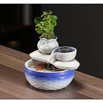 Thác Nước Phong Thủy Túi Kim Bảo Và Cối Xoay_ Hàng chính hãng