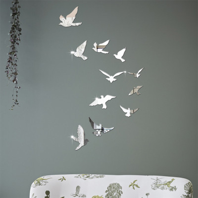 Decal dán tường trang trí 3D sáng tạo cao cấp (M2) 11 chim bồ câu