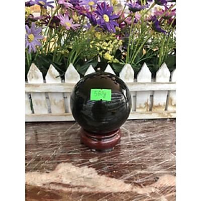 Quả cầu phong thủy đá thạch anh đen - Đường kính 7,4cm; 7,6 và 7,7 cm