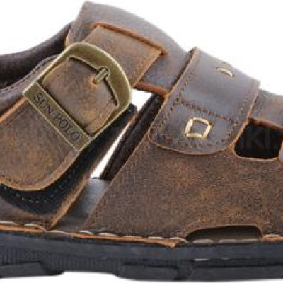 Giày Sandal Nam Da Bò Cao Cấp SUNPOLO SUSDA20N - Nâu