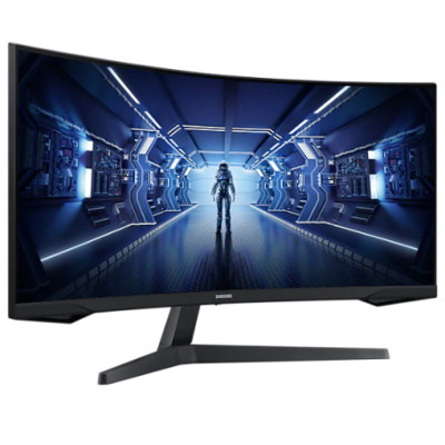 Màn Hình Cong Gaming Samsung LC34G55TWWEXXV ( 34 Inch WQHD VA (3,440 x 1,440) 165Hz / 1ms / DP 1.4 / HDMI / Jack Audio 3.5 / Freesync ) - Hàng Chính Hãng