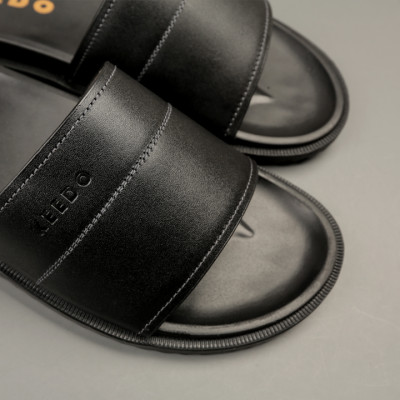 Dép quai ngang hàng hiệu da bò thật KEEDO KD365