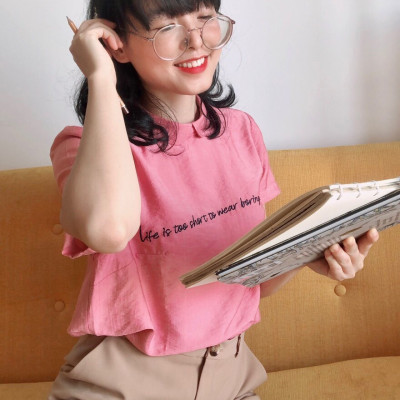 Áo sơ mi màu hồng Peter Pan Blouse Burny A3004312H