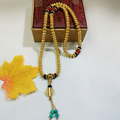 Dây chuyền đồng chuỗi hạt đá cao cấp - T0241