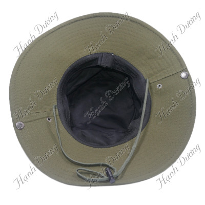 Mũ rộng vành nam tai bèo thêu chữ Columbia, may 2 lớp chống nóng tốt, dây quai rút dễ dàng, vành rộng 8.5cm - Hạnh Dương