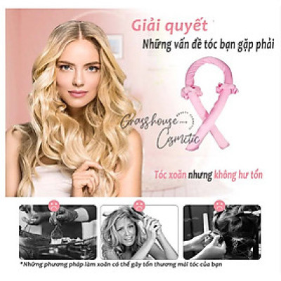 Thanh Uốn Tạo Kiểu Tóc Không Dùng Nhiệt Chất Liệu Lụa Cao Cấp Không Hư Tổn Tóc ( tặng kèm 2 Cột Tóc +Kẹp Tóc)