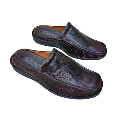 Dép Bít Mũi Nam Da Bò Thật TiTi ĐÔ Cao Cấp GSB20146b