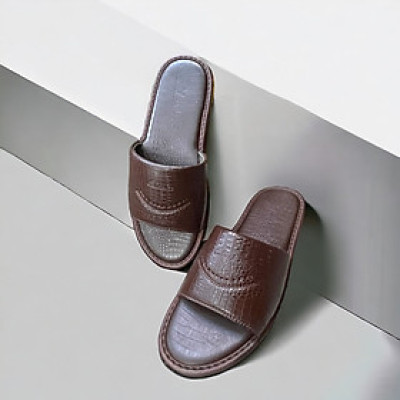 DÉP QUAI NGANG CHẤT LIỆU DA BÒ VATIS VA2051 | KHÂU ĐẾ CHẮC CHẮN