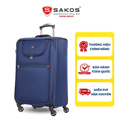 Vali Kéo Vải Du Lịch SAKOS CHAMPION 6 - Size M (24inch)/ Ký Gửi (Trung) - Khóa TSA - Chống Thấm, Trượt Nước