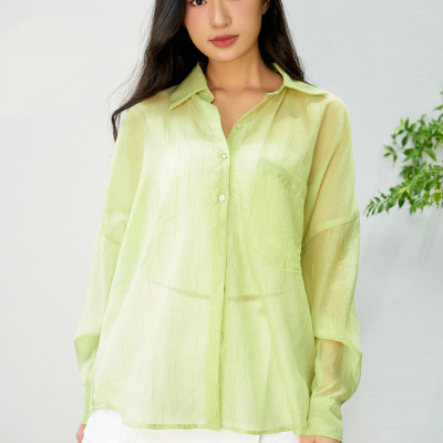 DOTTIE - Áo sơmi dáng rộng vải mềm - T0718