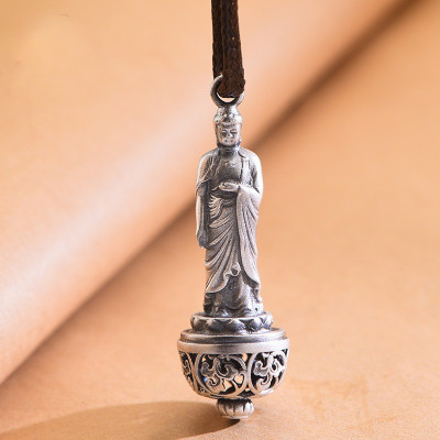 DÂY CHUYỀN PHẬT A DI ĐÀ MẠ BẠC - PHẬT TRONG TÂM