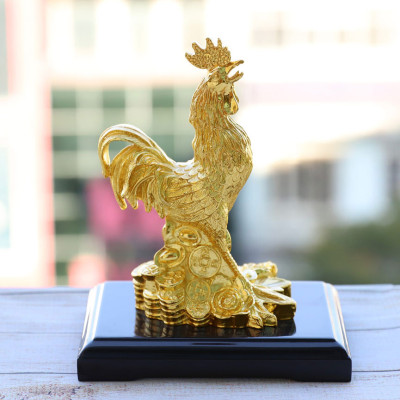 Tượng Gà vàng phong thuỷ mạ vàng