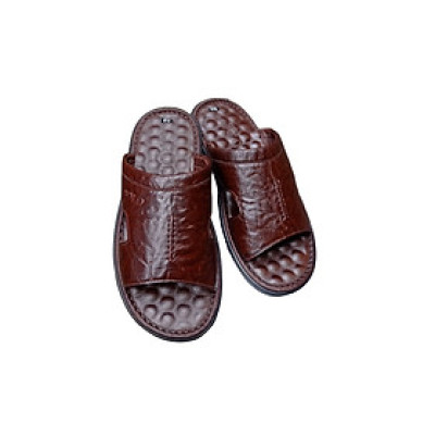 DÉP QUAI NGANG CHẤT LIỆU DA BÒ VATIS V1919