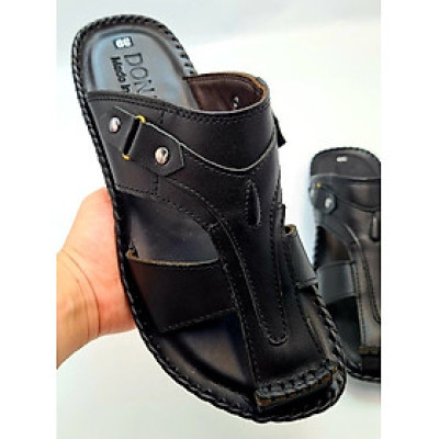  Dép nam quai rọ da bò 100% cao cấp nhập khẩu, hàng rất chất lượng, da bò êm, đẹp, đính khuy cách điệu, chi tiết sắc sảo