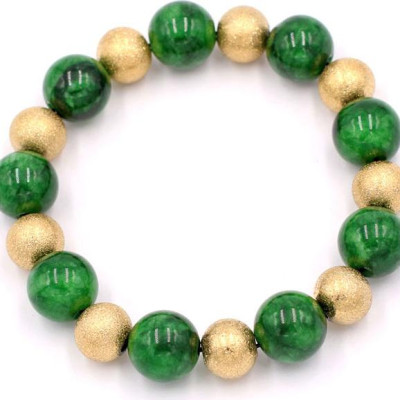 Chuỗi đeo tay - cẩm thạch đông ninh 12 ly VCTDHVM1 - may mắn, bình an