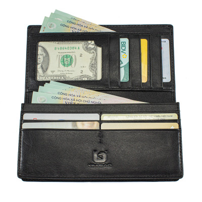 Ví Dài, Bóp Dài Kim Bảo G2 Da Bò Màu Đen, Nâu, Bò