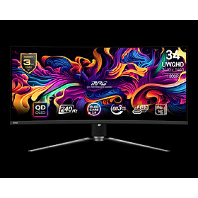 Màn Hình Cong Gaming MSI MPG 341CQPX QD-OLED 34 inch ( UWQHD/QD-OLED/240Hz/0.03ms/1800R ) - Hàng Chính Hãng