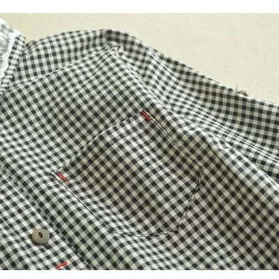 Áo sơ mi nữ Haint Boutique dáng dài thiết kế kẻ caro tay lỡ A05